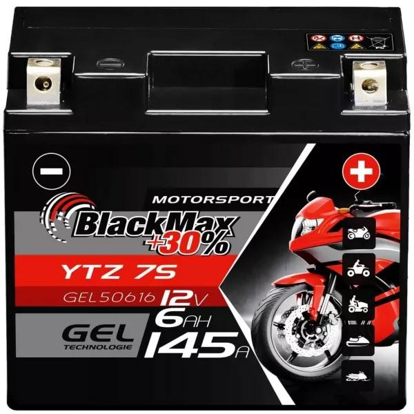 Image du produit BlackMax Gel de batterie de moto YTZ-7S CTZ-7S/GTZ-7S (DIN 50616) (12 V, 6 Ah, 145 A)