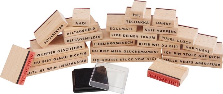 Produktbild Rico Design Stempel-Set XL "Happiness", 23-tlg.