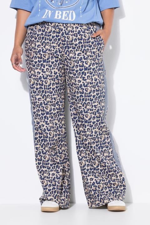 Produktbild Studio Untold Hose, Wide Legs, Krepp, Leo, Seitenstreifen (52)