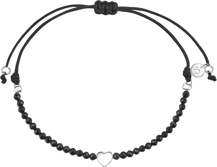 Immagine prodotto Glanzstücke München Donna Cuore in argento Sterling Spinel argento 15,0 - 22,0 cm, flessibile regolabile - 10110 (22 cm, Argento)