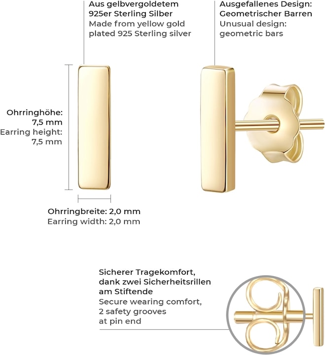 Produktbild Glanzstücke München Damen Sterling Silber gelbgold - 10234 (Sterling Silber)