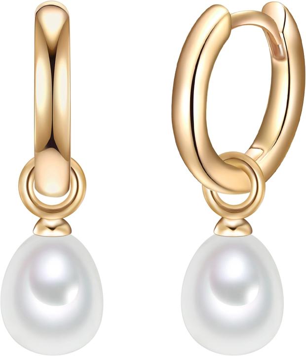 Immagine prodotto Valero Pearls Donna Argento 925 Perle d'acqua dolce coltivate Oro giallo - 11322 (Argento)