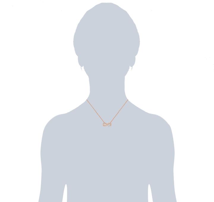 Actual product image Rafaela Donata Ladies Infinity/Heart Sterling Silver Cubic Zirconia Rose Gold 42.0 cm Base Chain + 7.0 cm (Sterling Silver, 42 - 49 cm)