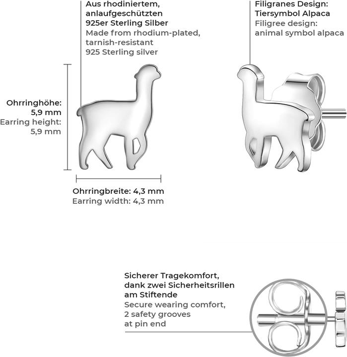 Immagine prodotto Glanzstücke München Alpaca da donna in argento 925 - 11836 (Argento)