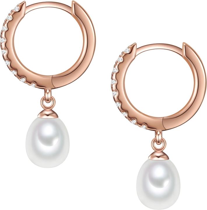 Image du produit Valero Pearls Femme argent sterling zirconium perle d'eau douce de culture or rose - 11878 (Argent Sterling)