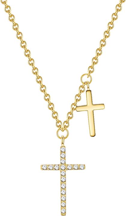 Produktbild Eastside Damen Kreuz Edelstahl Zirkonia gelbgold 52,0 cm - 15162 (Edelstahl)
