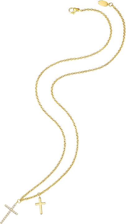 Produktbild Eastside Damen Kreuz Edelstahl Zirkonia gelbgold 52,0 cm - 15162 (Edelstahl)