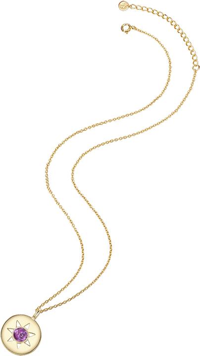 Actual product image Glanzstücke München Ladies sun sterling silver amethyst yellow gold 40.0 cm base chain + 5.0 cm extension - 11784 (Sterling Silver, 40 - 45 cm)