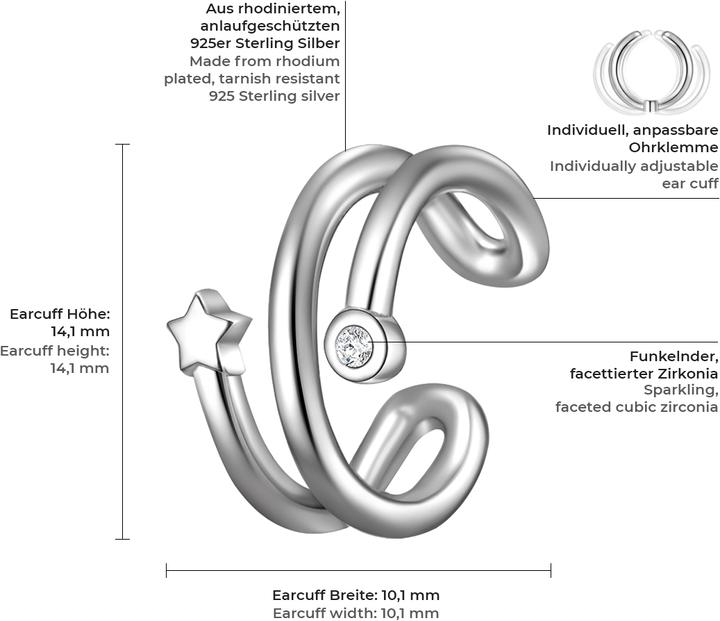 Image du produit Glanzstücke München Femme étoile argent sterling zirconium argent - 11834 (Argent Sterling)
