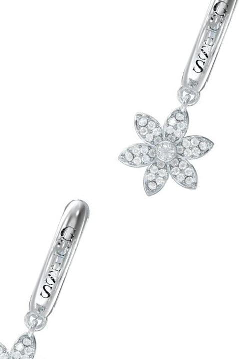 Actual product image Guess 30MM PAVE FLOWER HUGGIES earrings (Stainless steel)
