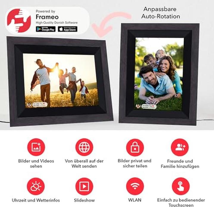 Produktbild Rollei Smart Frame WiFi 105 Wooden Bl (10.10", 1920 x 1200 Pixel)