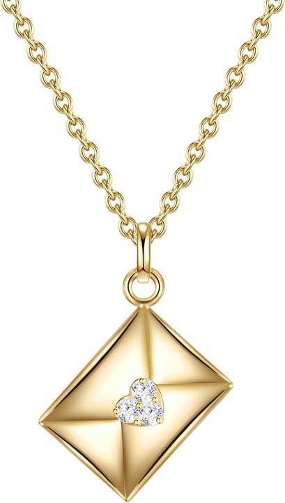 Image du produit Glanzstücke München Femme enveloppe argent sterling zirconium or jaune 45,0 cm chaîne de base + 5,0 cm extension - 24199 (Argent Sterling, 45 - 50 cm)