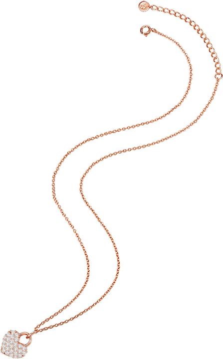 Actual product image Glanzstücke München Ladies heart sterling silver cubic zirconia rose gold 40.0 cm base chain + 5.0 cm extender - 23786 (Sterling Silver, 40 - 45 cm)