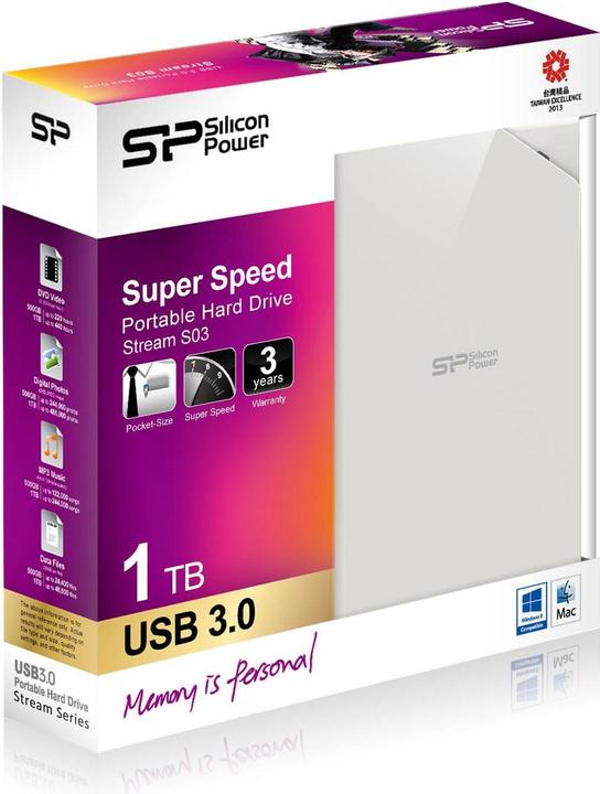 Immagine prodotto Silicon Power Stream SO3 1TB bianco (1 TB)