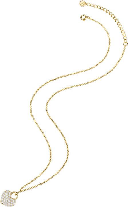 Actual product image Glanzstücke München Ladies heart sterling silver cubic zirconia yellow gold 40.0 cm base chain + 5.0 cm extender - 23784 (Sterling Silver, 40 - 45 cm)