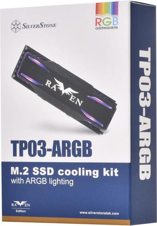Image du produit Silverstone Technology SST-TP03-ARGB - Kit de refroidissement SSD M.2 + ARGB