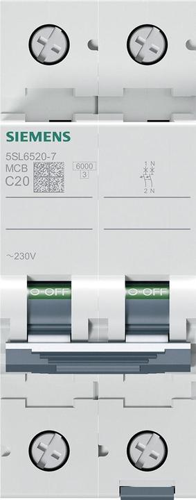 Immagine prodotto Siemens Interruttore 5SL6520-7 C20A 1+Npole 6kA