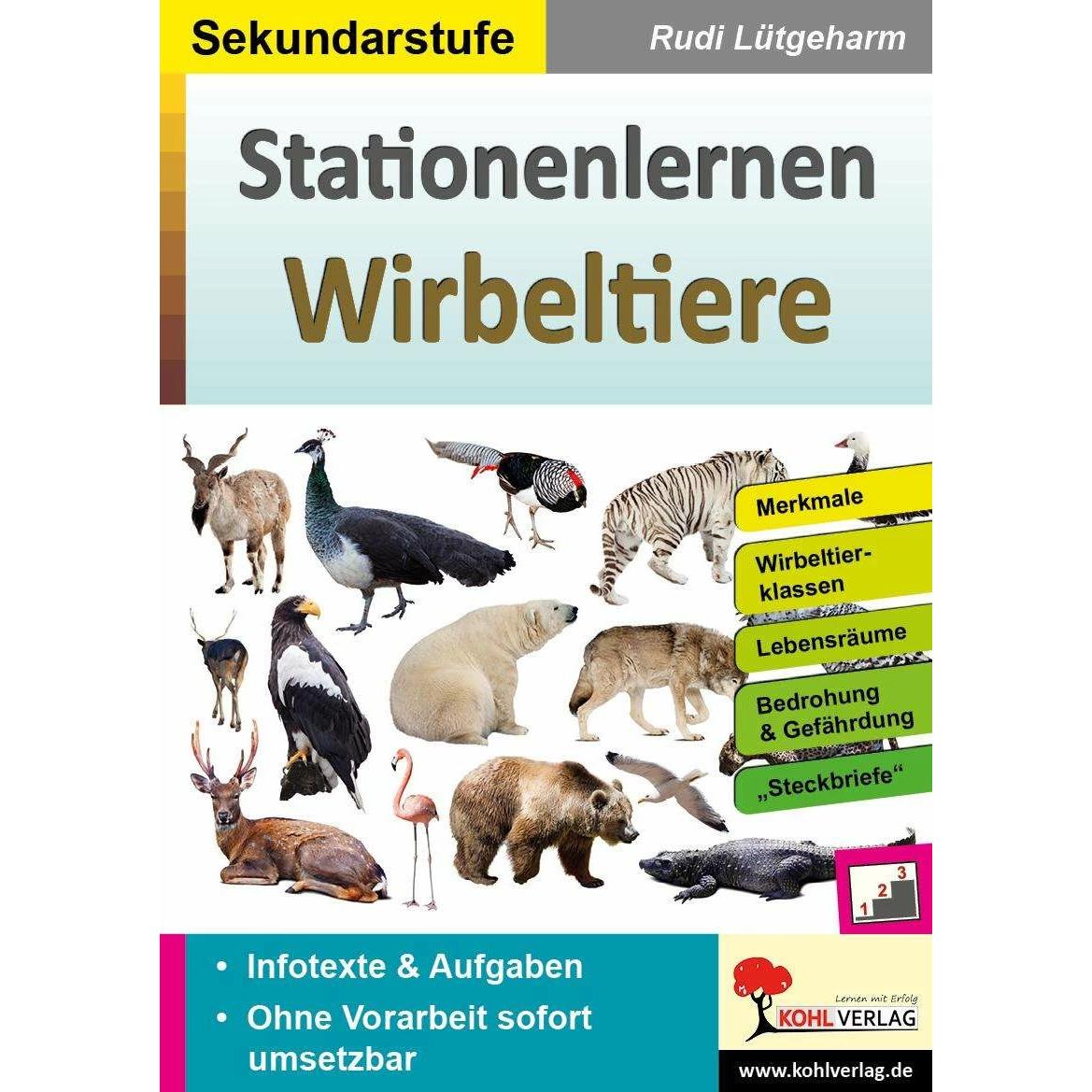 Stationenlernen Wirbeltiere, Schulbücher von Rudi Lütgeharm