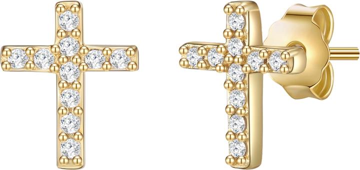 Immagine prodotto Glanzstücke München Croce da donna in argento Sterling Topazio Oro Giallo - 15618 (Argento)