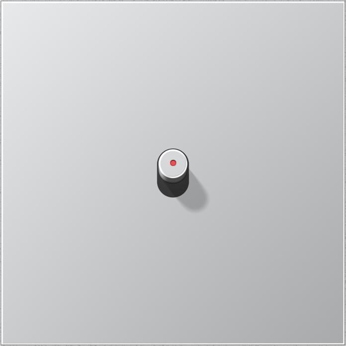 JUNG Knebel Schalter LS 1912 alu mt Lichtausl AL12-0KOR0, Taster + Schalter, Silber