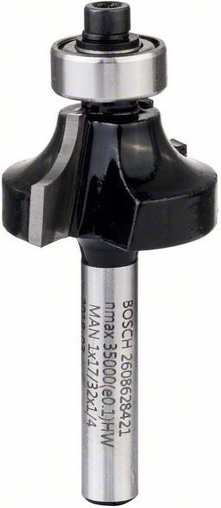 Produktbild Bosch Professional Zubehör Abrundfräser, 1/4-Zoll, R1 6,3 mm, D 25,4 mm, L 13,2 mm, G 54 mm