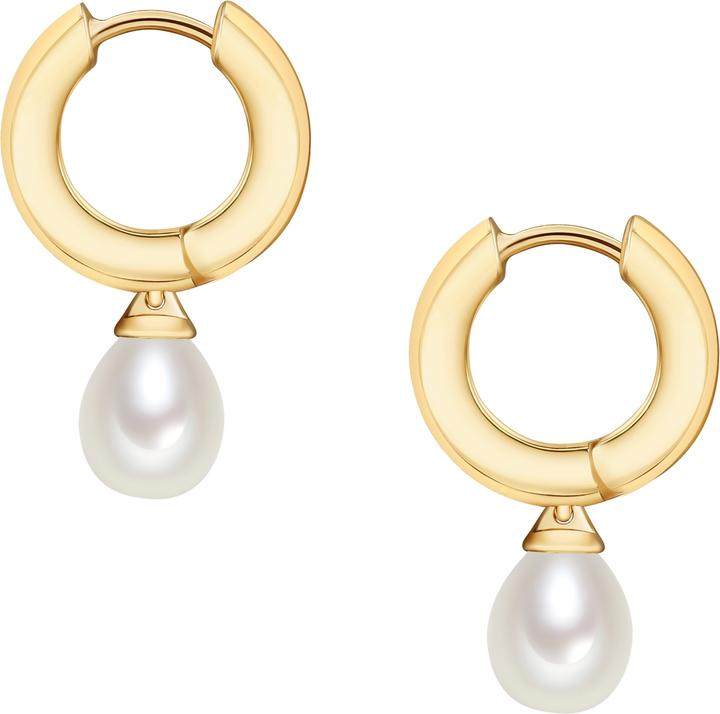 Immagine prodotto Valero Pearls Donna Argento Cubic Zirconia Perla d'acqua dolce coltivata Oro giallo - 904 (Argento)