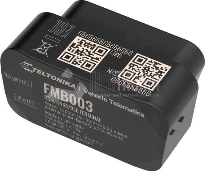 Produktbild Teltonika FMB003 Ultra-Small OEM OBDII PnP Tracker mit GNSS, GSM, BLE 4.0, CAN Bus Data Fleet Management