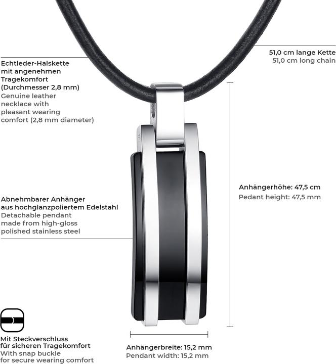 Produktbild True Rebels Herren Echtleder schwarz 51,0 cm - 96 (Echtleder, 51 cm)