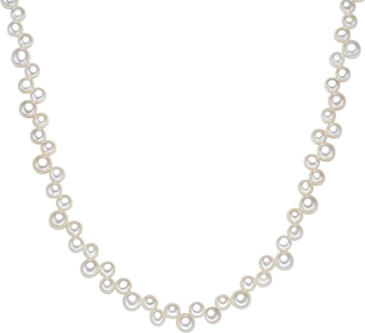 Immagine prodotto Valero Pearls Catena da donna in argento con perle d'acqua dolce 42,0 cm + 5,0 cm di estensione - 2886 (Argento, 42 - 47 cm)