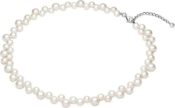 Immagine prodotto Valero Pearls Catena da donna in argento con perle d'acqua dolce 42,0 cm + 5,0 cm di estensione - 2886 (Argento, 42 - 47 cm)