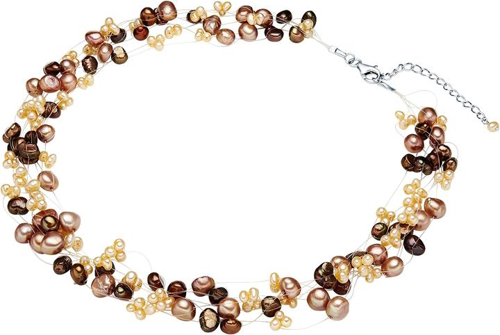 Produktbild Valero Pearls Damen Sterling Silber Süsswasser-Zuchtperle silber 42,0 cm Basiskette + 5,0 cm Verlängerung - 3074 (Sterling Silber, 42 - 47 cm)