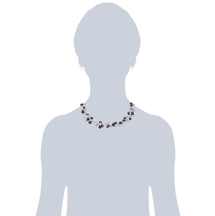 Produktbild Valero Pearls Damen Sterling Silber Süsswasser-Zuchtperle silber 43,0 cm Basiskette + 5,0 cm Verlängerung - 3070 (Sterling Silber, 43 - 48 cm)