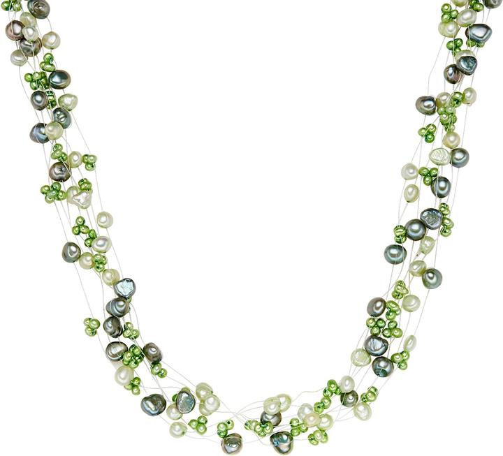 Produktbild Valero Pearls Damen Sterling Silber Süsswasser-Zuchtperle silber 43,0 cm Basiskette + 5,0 cm Verlängerung - 3076 (Sterling Silber, 43 - 48 cm)