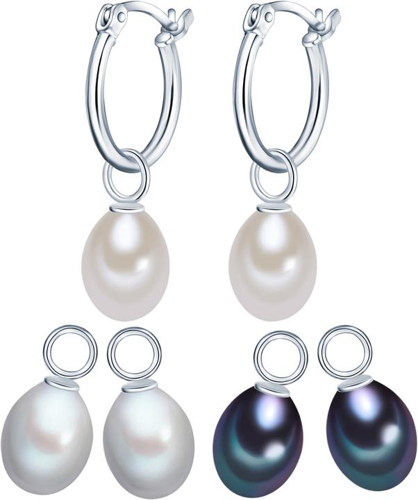 Immagine prodotto Valero Pearls Donna Argento Sterling Silver Perle d'acqua dolce coltivate argento - 3106 (Argento)