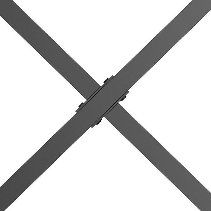 Actual product image Swisshandel24 2 pieces steel table legs table legs for dining table desk coffee table table frame in X-shape black