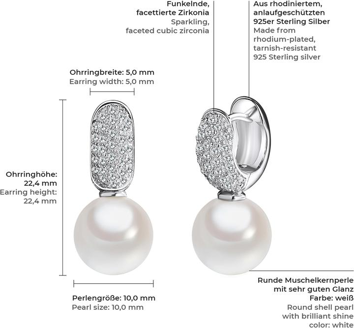 Immagine prodotto Rafaela Donata Donna Argento Cubic Zirconia Shell Core Pearl argento - 3194 (Argento)