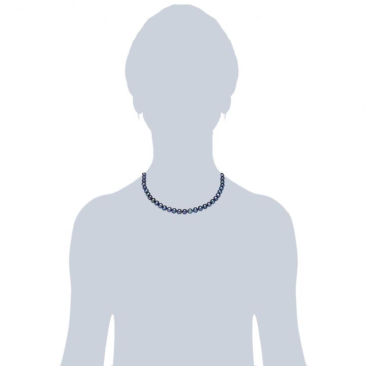 Immagine prodotto Valero Pearls Catena da donna in argento con perle d'acqua dolce 43,0 cm di base + 5,0 cm di estensione - 3336 (Argento, 43 - 48 cm)