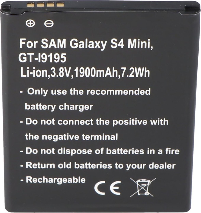 Immagine prodotto Samsung Batteria Galaxy S4 Mini, GT-I9195, GT-I9190, GT-I9192, B500BE con NFC