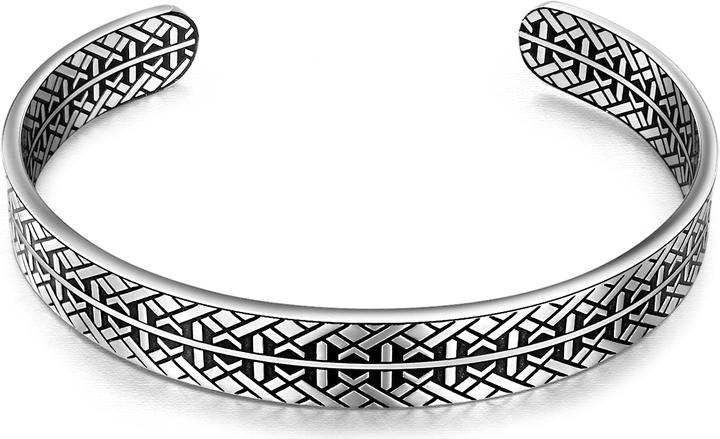 Produktbild True Rebels Herren Edelstahl silber/schwarz 18,0 cm - 21,0 cm - 5528 (21 cm, Edelstahl)