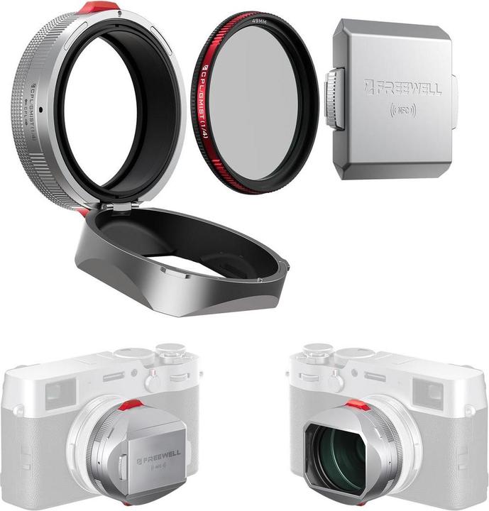 Freewell Fuji X100 Series Real Lens Hood (Silver) (Fujifilm X100VI)