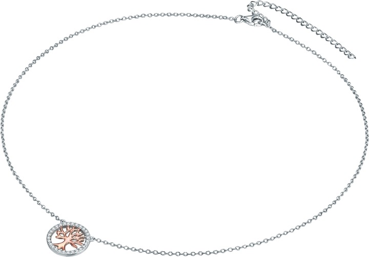 Produktbild Rafaela Donata Damen Lebensbaum Sterling Silber Zirkonia silber/roségold 42,0 cm Basiskette + 7,0 cm Verlängerung - (Sterling Silber, 42 - 49 cm)