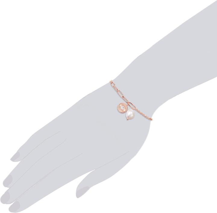 Produktbild Valero Pearls Damen Edelstahl Preciosa Süsswasser-Zuchtperle Rose Gold 17,0 cm Basislänge + 3,0 cm (17 cm, Edelstahl)