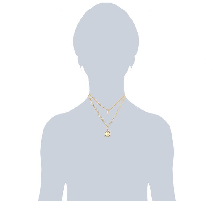 Immagine prodotto Valero Pearls Catena da donna in acciaio inossidabile Preciosa con perle d'acqua dolce in oro giallo 38,0/43,0 cm (Acciaio inossidabile, 38 cm)