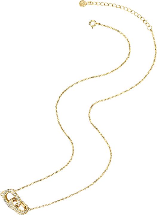 Immagine prodotto Glanzstücke München Catena da donna in argento sterling con zirconi in oro giallo 40,0 cm di base + 5,0 cm di (Argento, 40 - 45 cm)