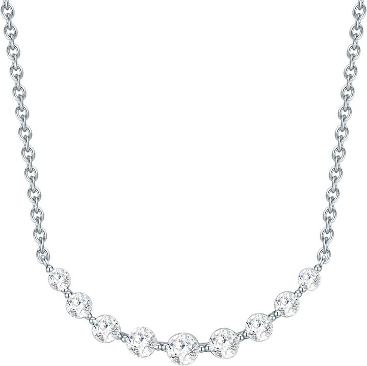 Immagine prodotto Trilani Catena da donna in argento Sterling Zirconia 42,0 cm + 5,0 cm di estensione - 26781 (Argento, 42 - 47 cm)