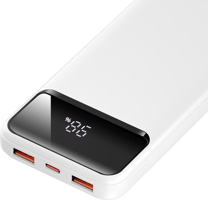Actual product image Bwoo Ultra thin 22,5W 10000 mAh power bank, white (10000 mAh, 20 W, 22.50 Wh)