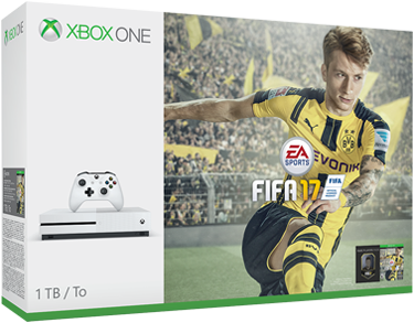 Actual product image Microsoft Xbox One S 1TB, Fifa 17 Bundle