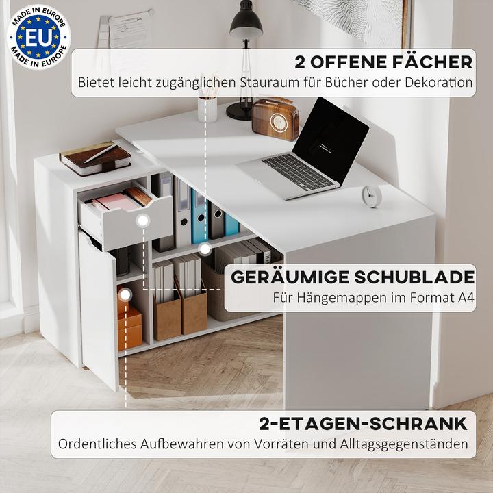 Produktbild Homcom Eckschreibtisch (120 x 96 x 75 cm)