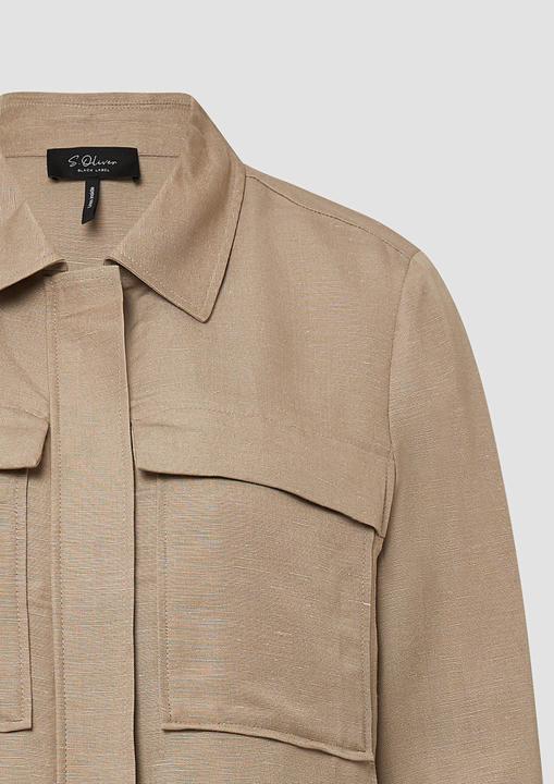 Produktbild S.Oliver Indoor-Jacke Jacke aus Leinenmix mit aufgesetzten Taschen (36)