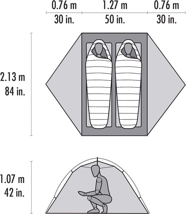 Produktbild Msr Access 2 (Kuppelzelt, 1.86 kg, 2 Personen)